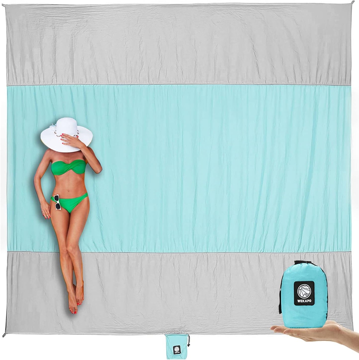 Beach Blanket - Sandproof Waterproof Extra Large Mat | Quick Drying for Vacation, Picnic & Camping