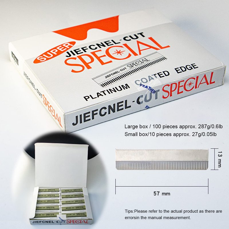 Precision Razor Blades - Single Edge for Men Eyebrow Shaping, Straight Razor and Razor for Women (100 pieces + 1 tool holders)