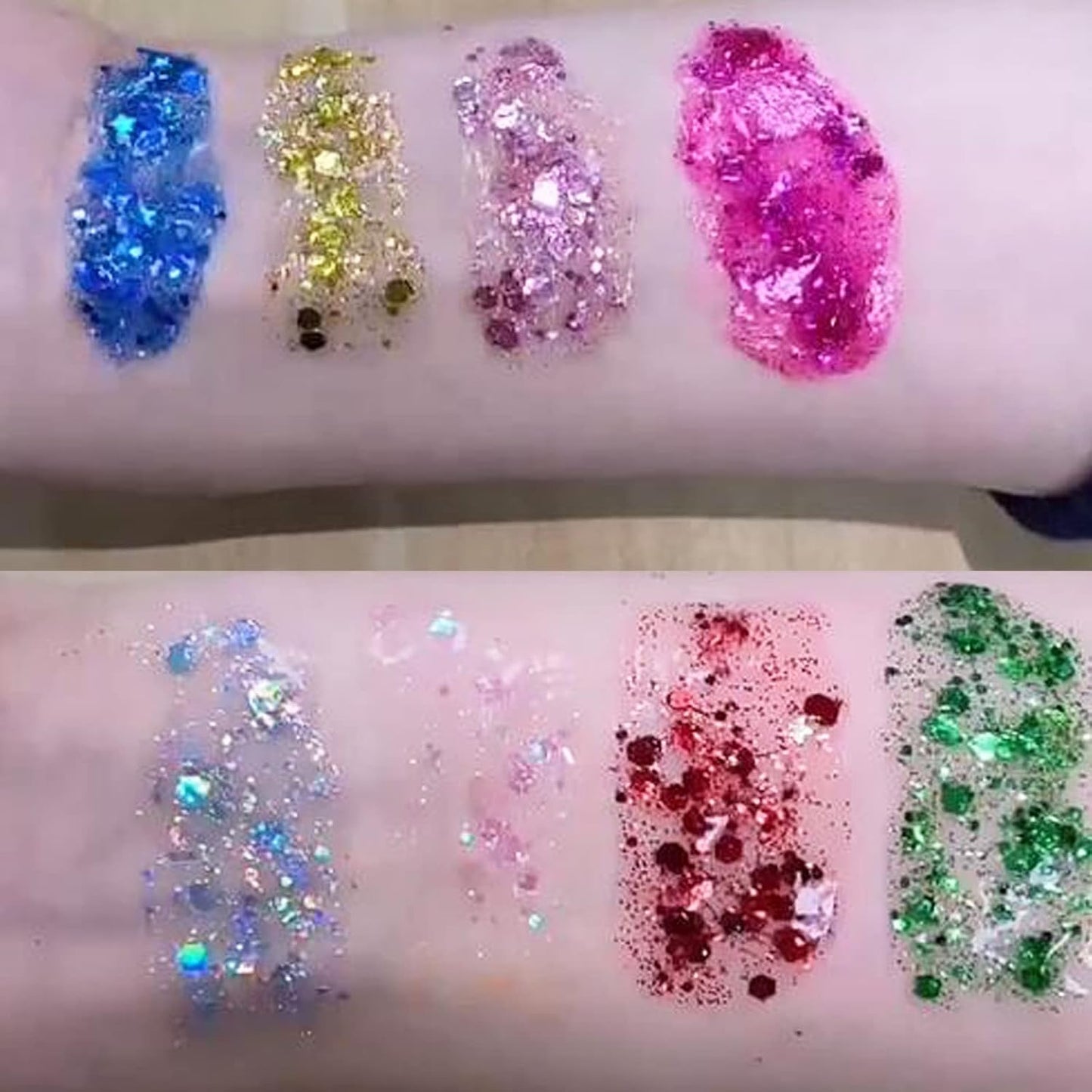 Blue Face Glitter Gel - 4th of July Body Glitter for Festivals | 50ML Sparkling Hair & Makeup