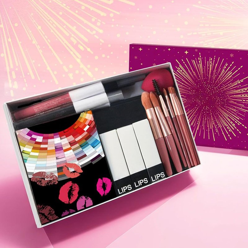 Makeup Palette Kit - Complete Eyeshadow, Lipstick & Brush Set for Women, Teens & Beginners | Perfect Gift for Birthdays & Holidays
