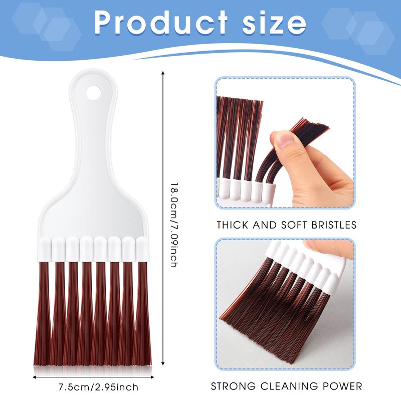 Boao 3 Pcs Ac Coil Cleaner Brush Fin Comb Double Sided Refrigerator Air Conditioner Evaporator Condenser Coil Stainless Steel Mini Split Brush Cleaning Kit HVAC Straightener for Ac Unit