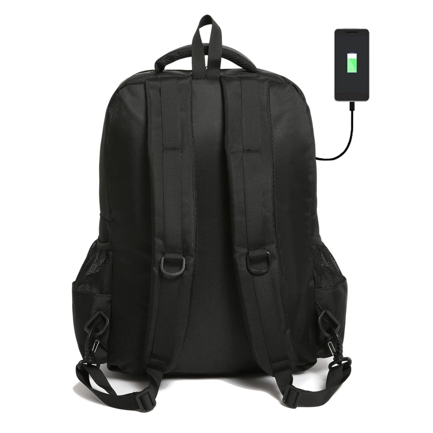 NIHANEH Travel Bag for Clippers and Supplies Large Case Organizer for Barbers Large Portable Backpack Bag for Hairstylists Tools (BLACK WITH USB)