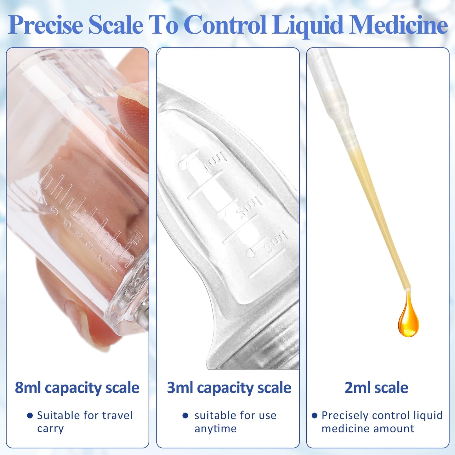 Zhaoyao 2p Minoxidil Applicator, Scalp Oil Applicator Food Grade Silicone Hair Oil Applicator Suitable for Scalp Precise Control with Roller Ball Press Design (without Minoxidil Solution)