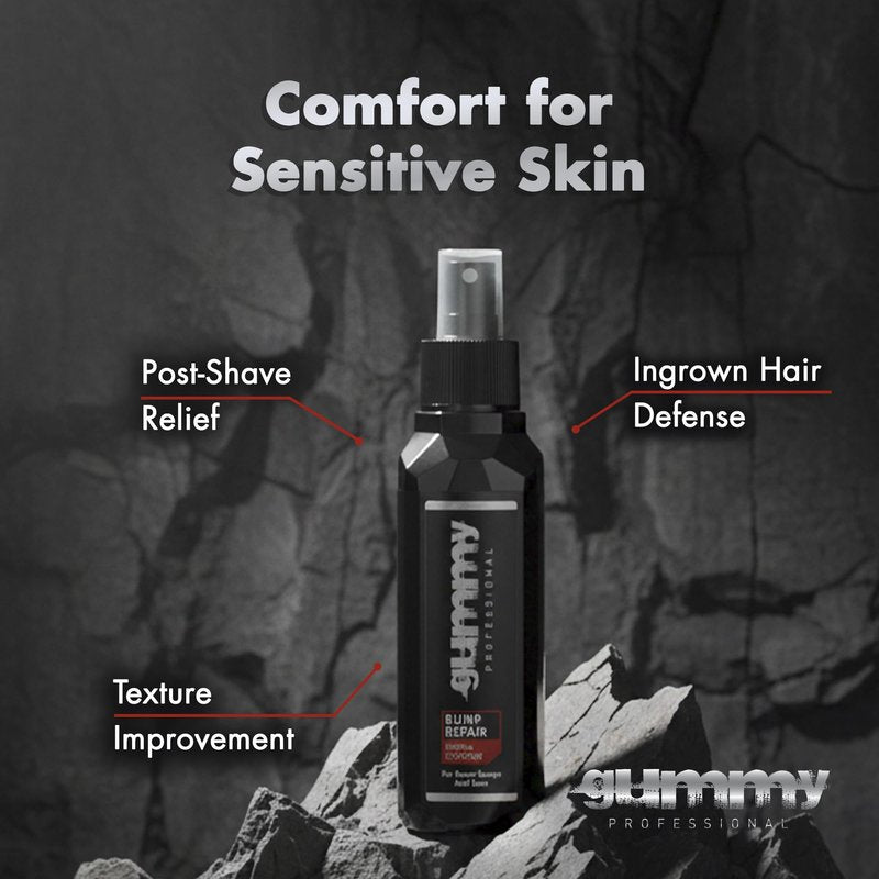 Gummy Professional Bump Repair & Ingrown Hair Spray for Men and Women – Lightweight Post Shave Grooming Spray for Smooth Skin After Shaving and Waxing on Face and Body – Travel Size 100ml