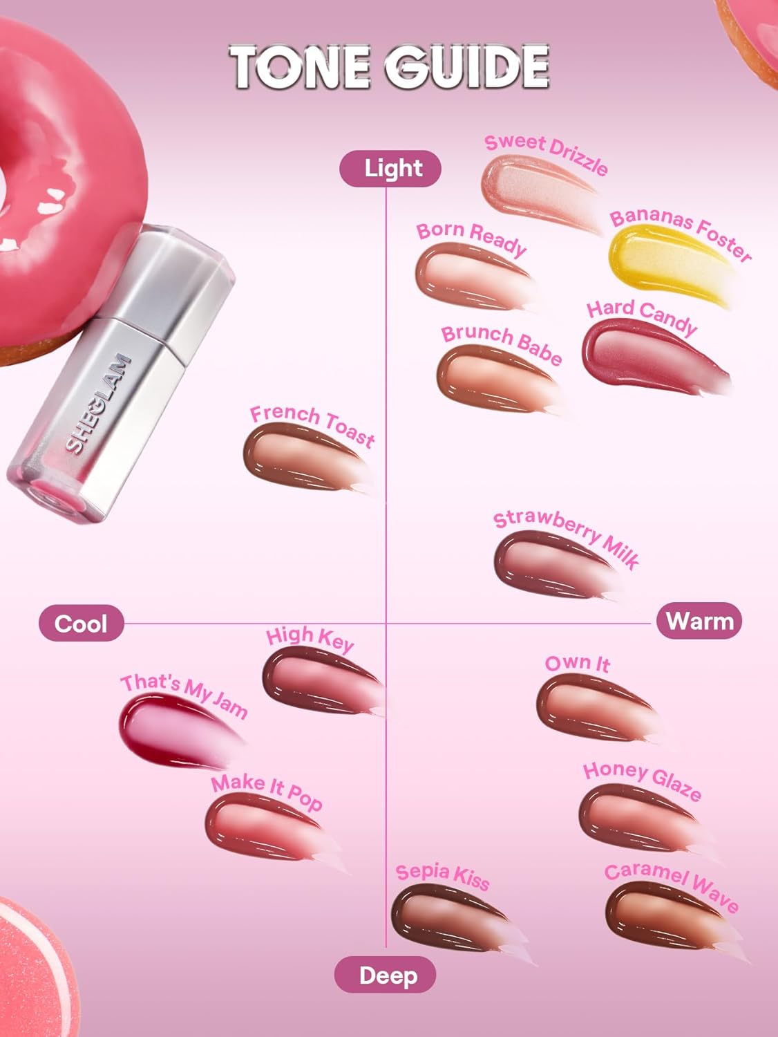 High Shine Finish Moisturizing Lip Gloss - Bananas Foster Flavor | Glass Lock Formula