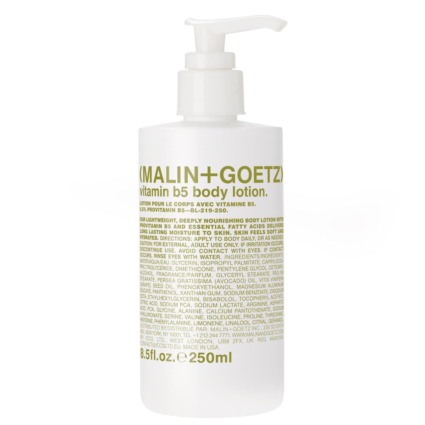 MALIN+GOETZ Vitamin B5 Body Lotion, Lightweight Daily Moisturizer with Avocado & Grapeseed Oils, Hydrating, Nourishing, Long-Lasting & Bergamot Scented, Vegan, Cruelty-Free