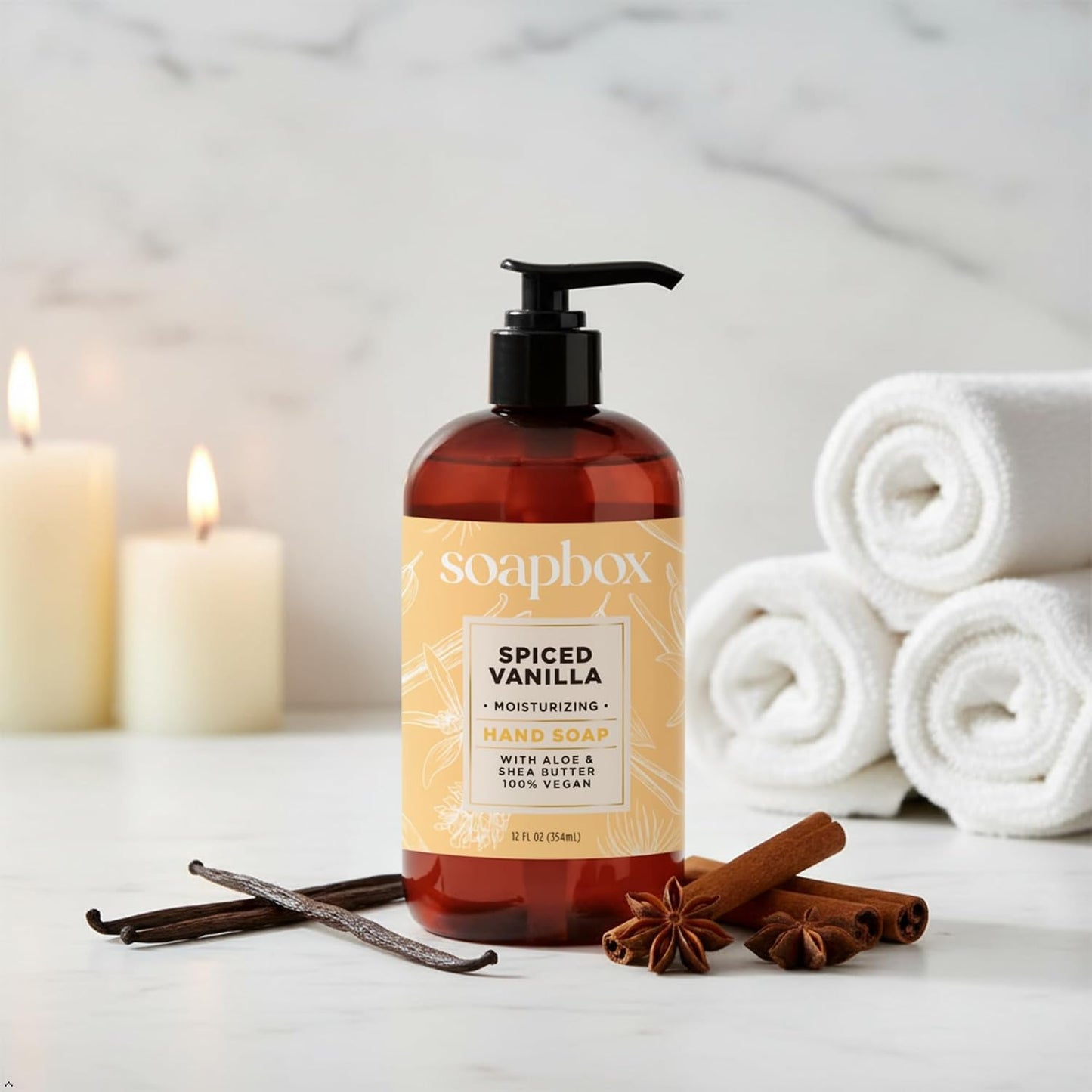Spiced Vanilla Liquid Hand Soap - Moisturizing Gentle Cleanser | 4 Pack, Clean Ingredients Free of Harsh Chemicals