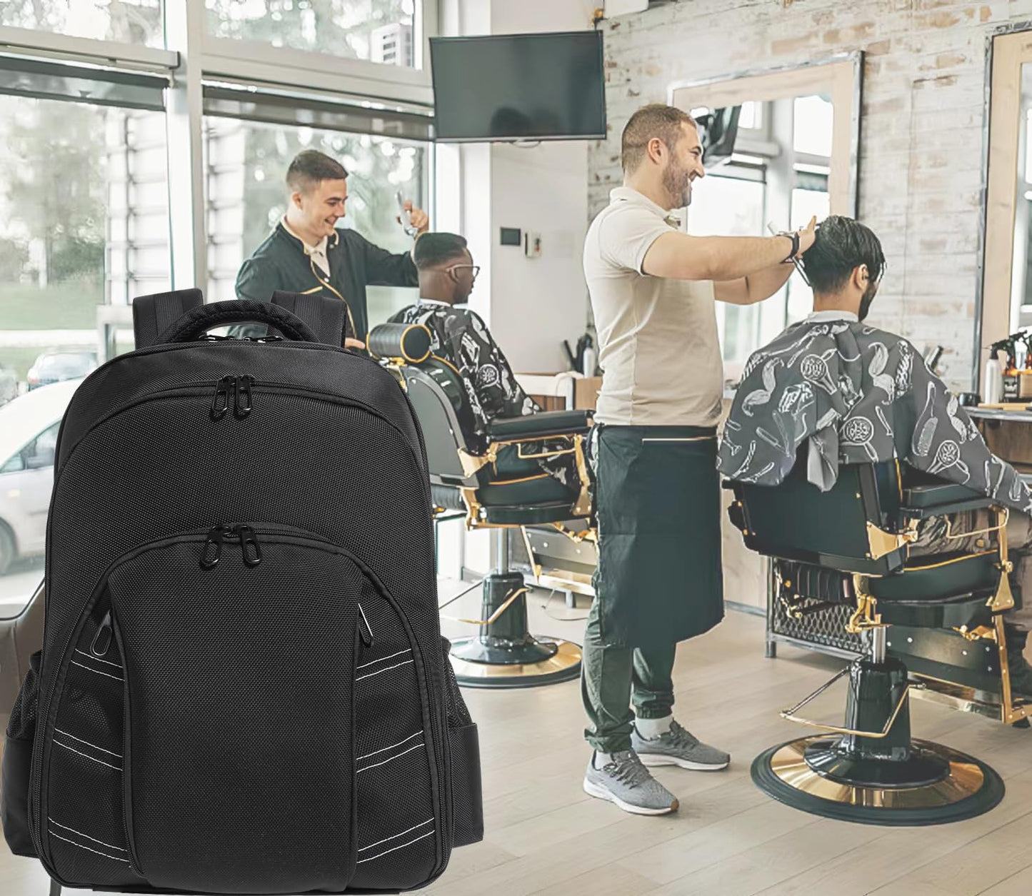 Barbers backpacks for Clippers and Supplies Makeup Backpack Bag Organizer for Hairstylists Large Bookbag for Clippers and Supplies Tools Hairdressers Travel Backpacks