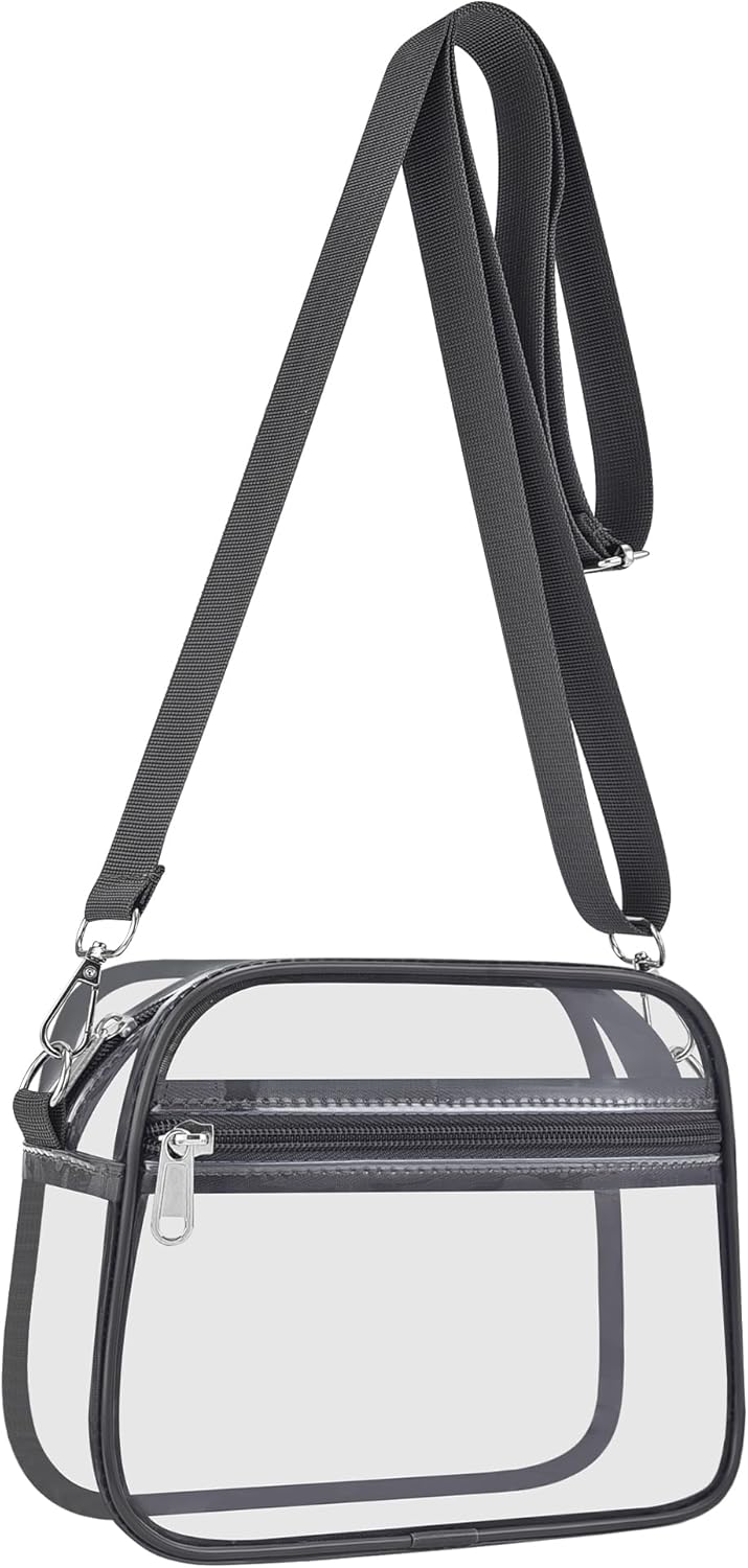 Clear Stadium Bag - Transparent Sports Fan Handbag with Adjustable Strap | Perfect for Concerts & Festivals