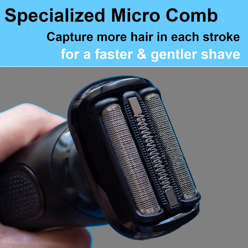 Series 5/6 53B Replacement Head for Braun Electric Foil Shaver, Compatible with New Generation Braun Razors 5020cs 5018s 5035s 5049cs 5050cs 6020s 6040cs 6075cc 6072cc 6090cc (2 Count)