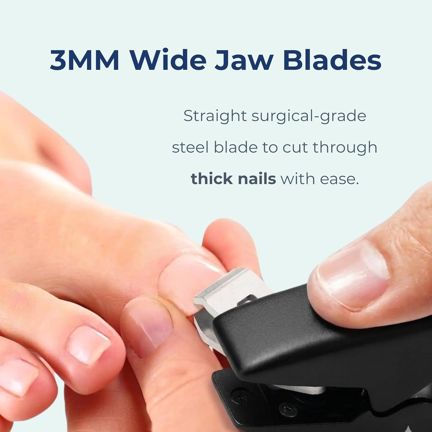 Heavy-Duty Toenail Clipper - Ergonomic 180° Swivel Head for Thick Nails | Ideal for Seniors & Arthritis Relief
