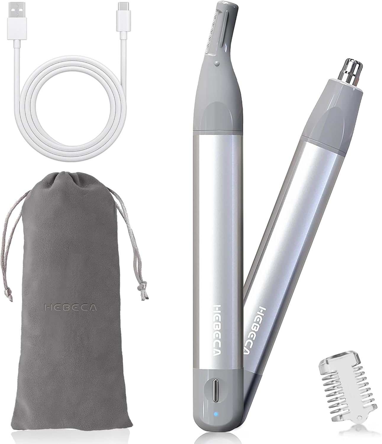 Nose Hair Trimmer for Women - 3-in-1 Facial Hair Removal | Rechargeable, Waterproof, Portable - Pink