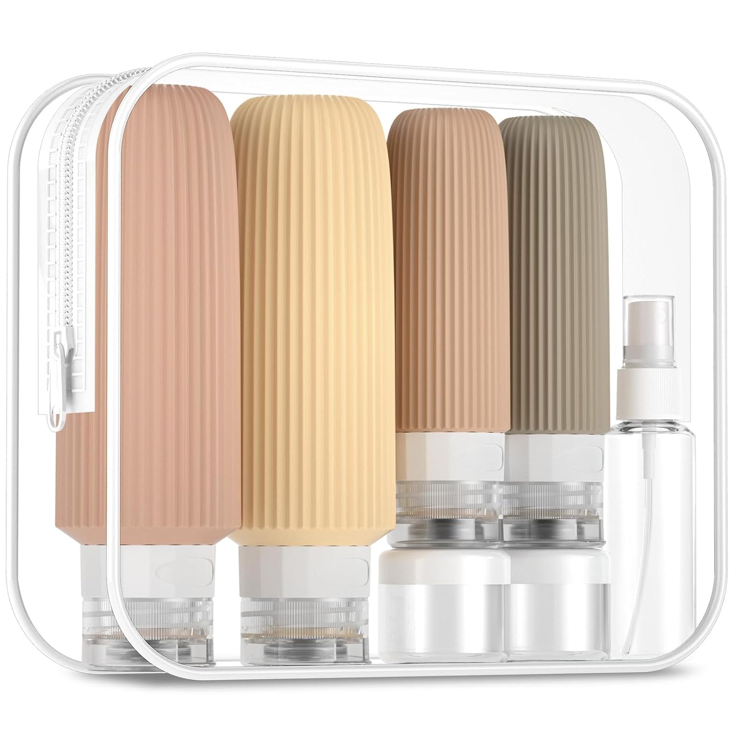 Travel Bottles for Toiletries - 16 Pack Silicone Containers | 6oz Leak-Proof Shampoo & Conditioner Set