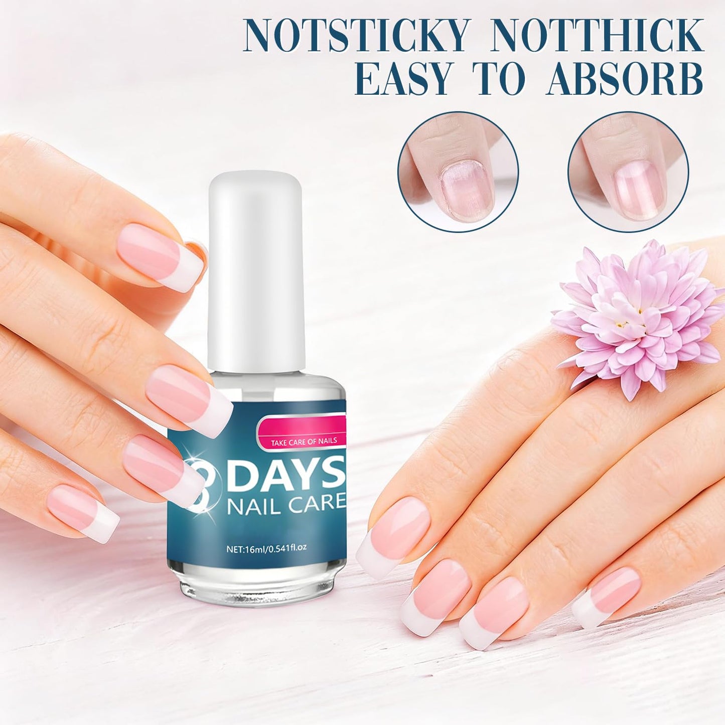 Nail Care Strengthening & Hydration Set - 2pcs for Dry, Weak & Fragile Nails | 16ml/0.56oz