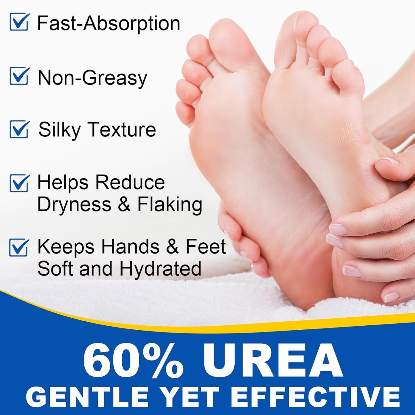 Urea Foot Care Stick - 60% Urea & 2% Salicylic Acid for Deep Hydration | Maximum Strength Moisturizer for Dry, Cracked Heels & Skin