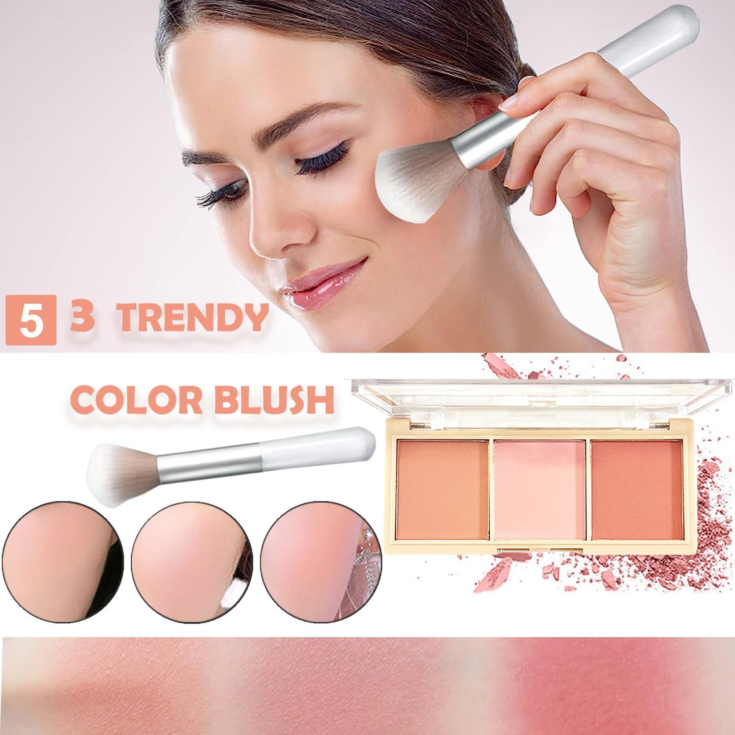 Qiong All in One Makeup Kit Full 12 Colors Naked Eyeshadow,2 Color Compact Powder,Liquid Foundation,Lipsticks, Blush,Eyebrow Soap,Winged Eyeliner Stamp,Makeup Gift Set for Women, Teens & Girls(Naked)