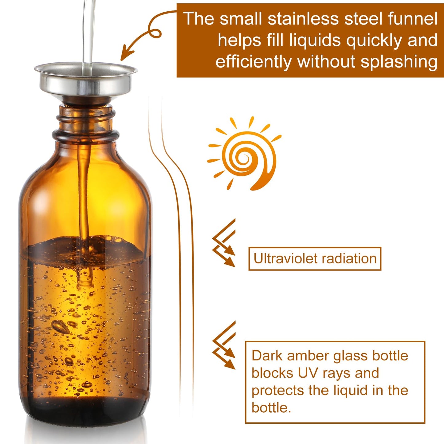4 oz Dark Amber Glass Dropper Bottles with Measured Dropper, 4 Pack- 120ml Thick Tincture Bottle with Measurement Eye Droppers, Leakproof Essential Oils Bottle for Health, Personal Care & Beauty