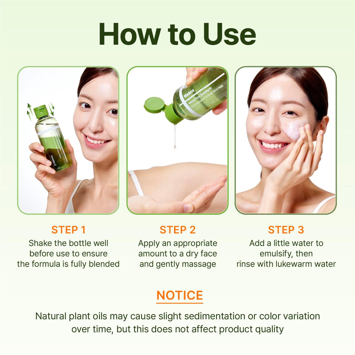 CENTELLIAN 24 Madeca Matcha Cleansing Oil (6.76fl oz) – Two-Tone TECA & Jeju Matcha Deep Cleanser for Pores, Sebum & Blackheads, Waterproof Makeup Removal, Korean Skincare