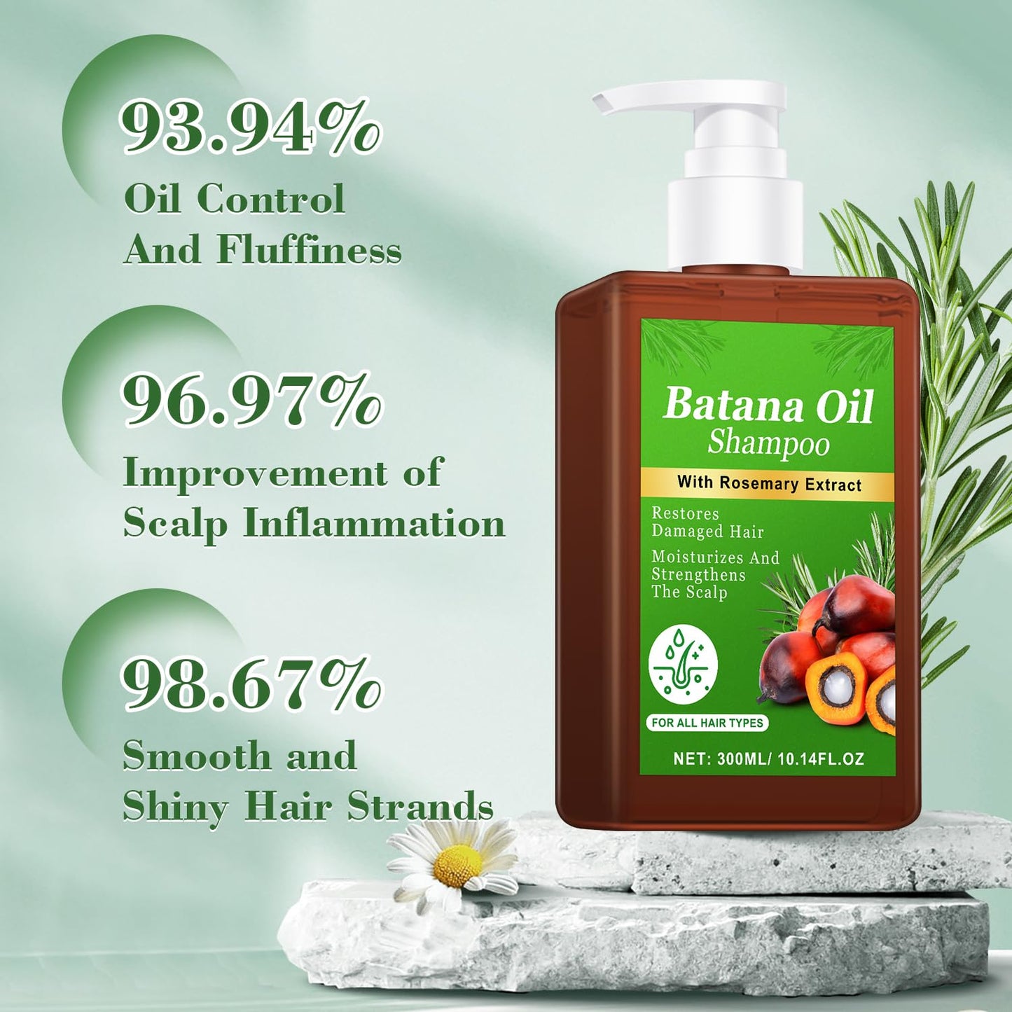 Rosemary Shampoo for Hair Growth - Nourishes Scalp, Reduces Breakage & Adds Shine | 10.1 fl oz