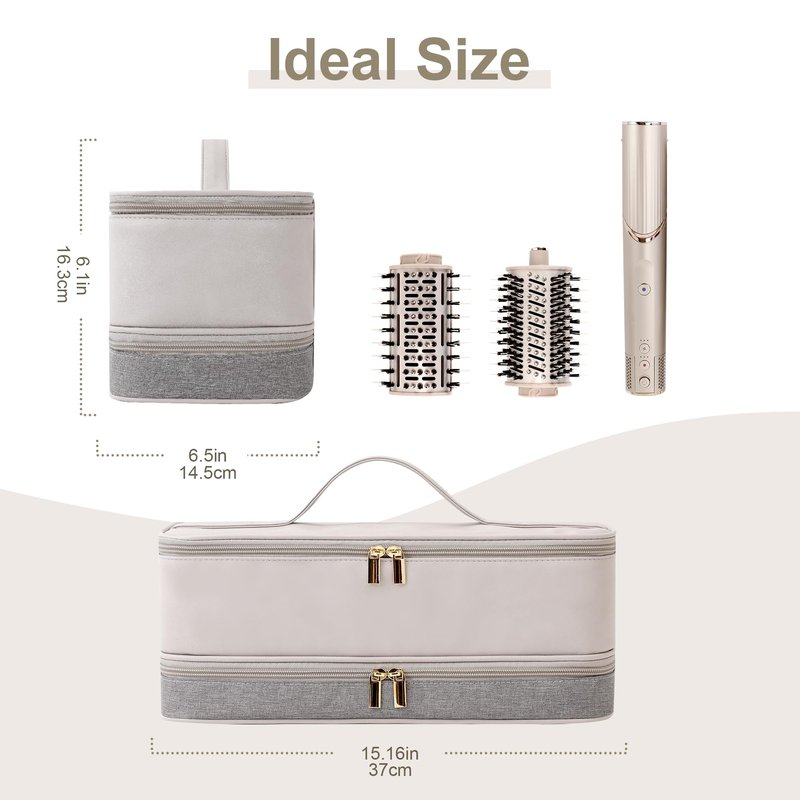 BAGCRAZY Shark Airwrap Case - Double Layer Travel Storage Bag for Dyson Airwrap, Flexstyle, Hair Dryer & All Attachments