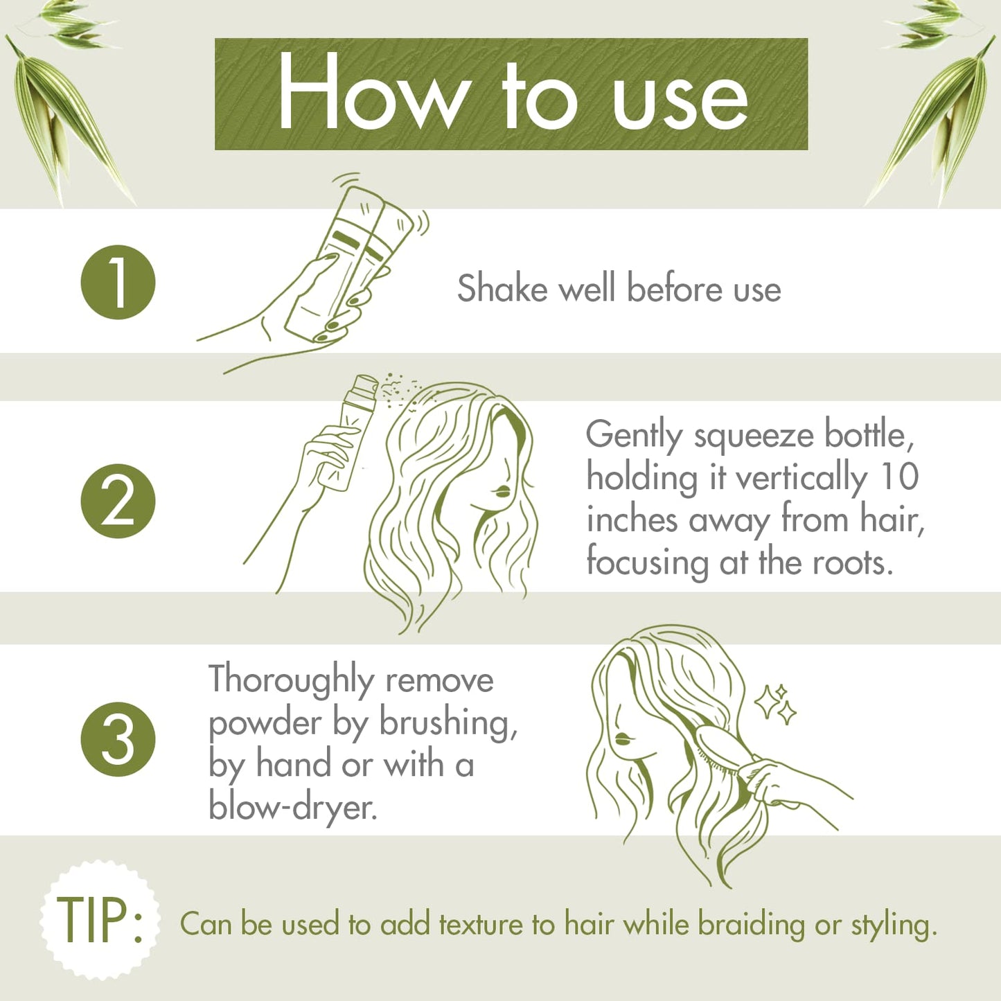 Klorane Ultra Gentle Dry Shampoo with Oat - Revive Hair & Eliminate Odor | Hypoallergenic, Vegan, Paraben-Free