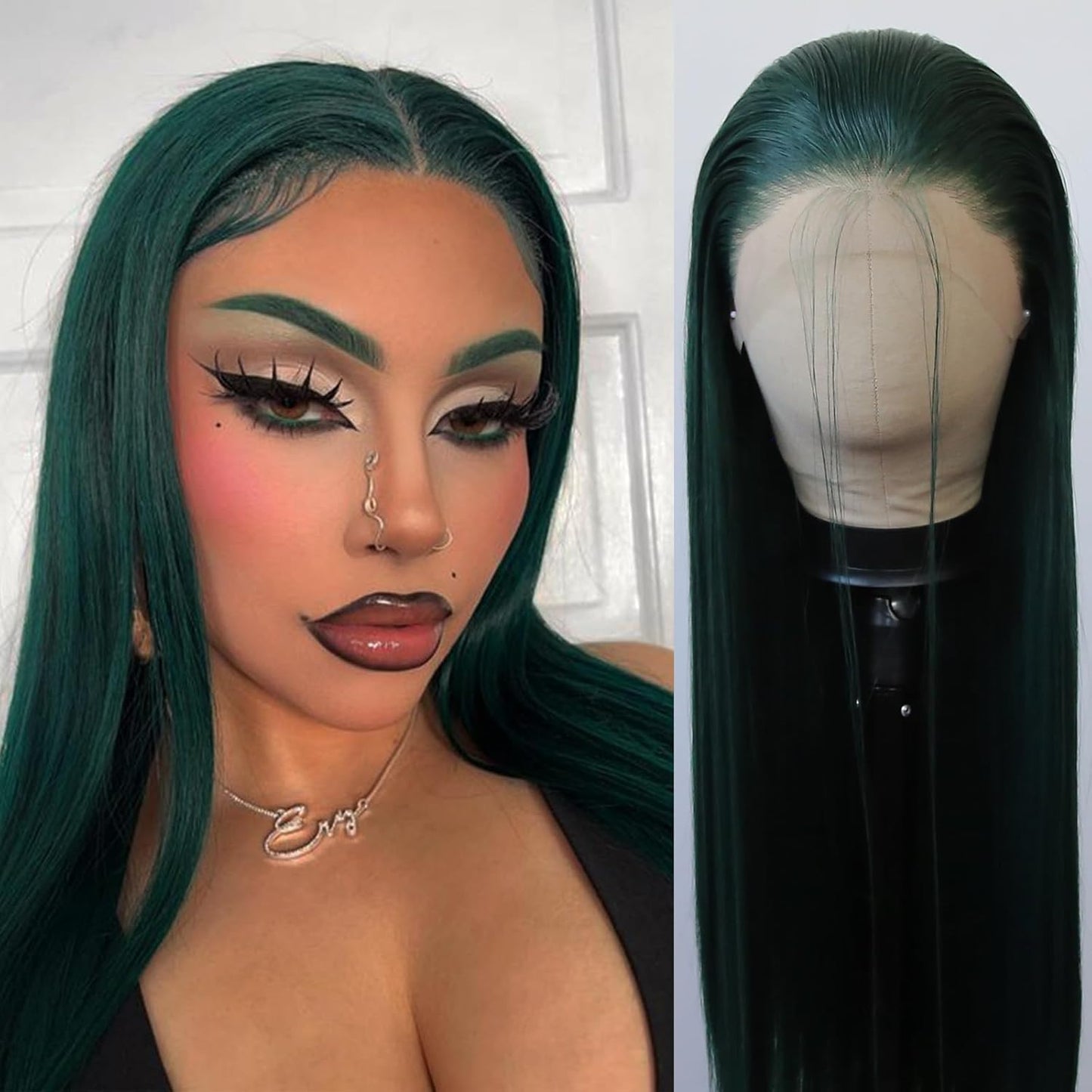 99J Burgundy Lace Front Wig - Long Straight Synthetic Hair, Pre-Plucked Natural Hairline for Black Women | Heat Resistant Fiber, Daily Wear