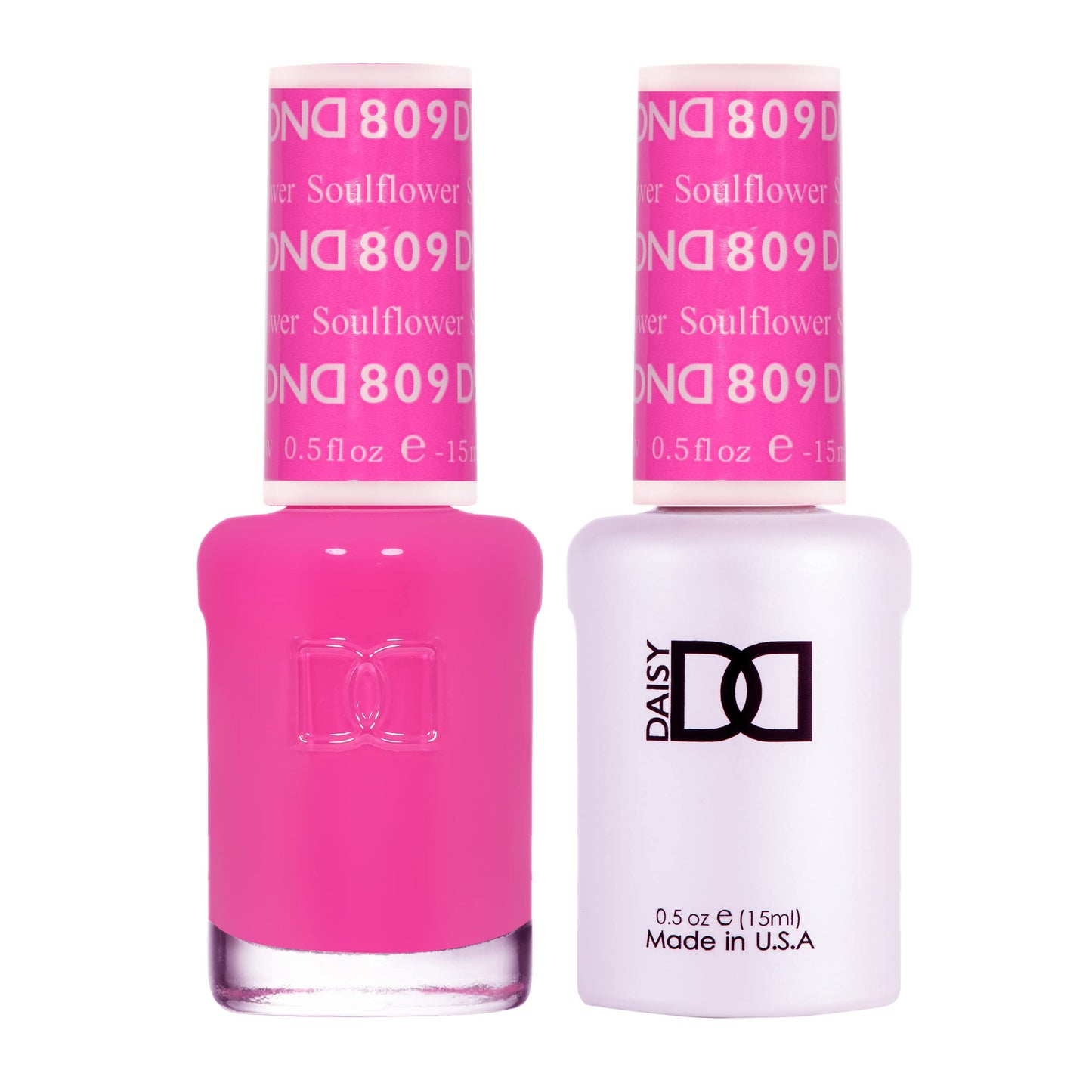 DND Gel Polish Set, Pink Collection, UV/LED Gel Polish and Air Dry Nail Lacquer, Matching Chip-Free Polish Duo, 809 Soulflower, 0.5 Fl Oz