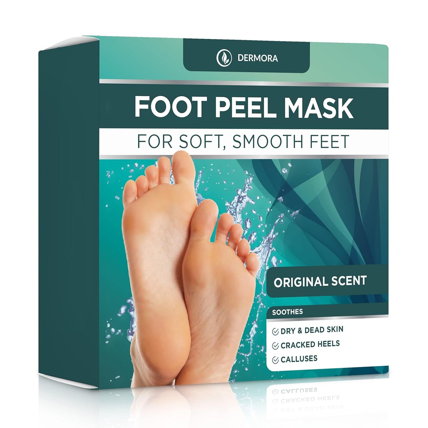Exfoliating Foot Peel Mask - At-Home Spa Treatment for Dry, Cracked Feet | 2 Pairs Regular Size (Fits Women’s 11, Men’s 10)
