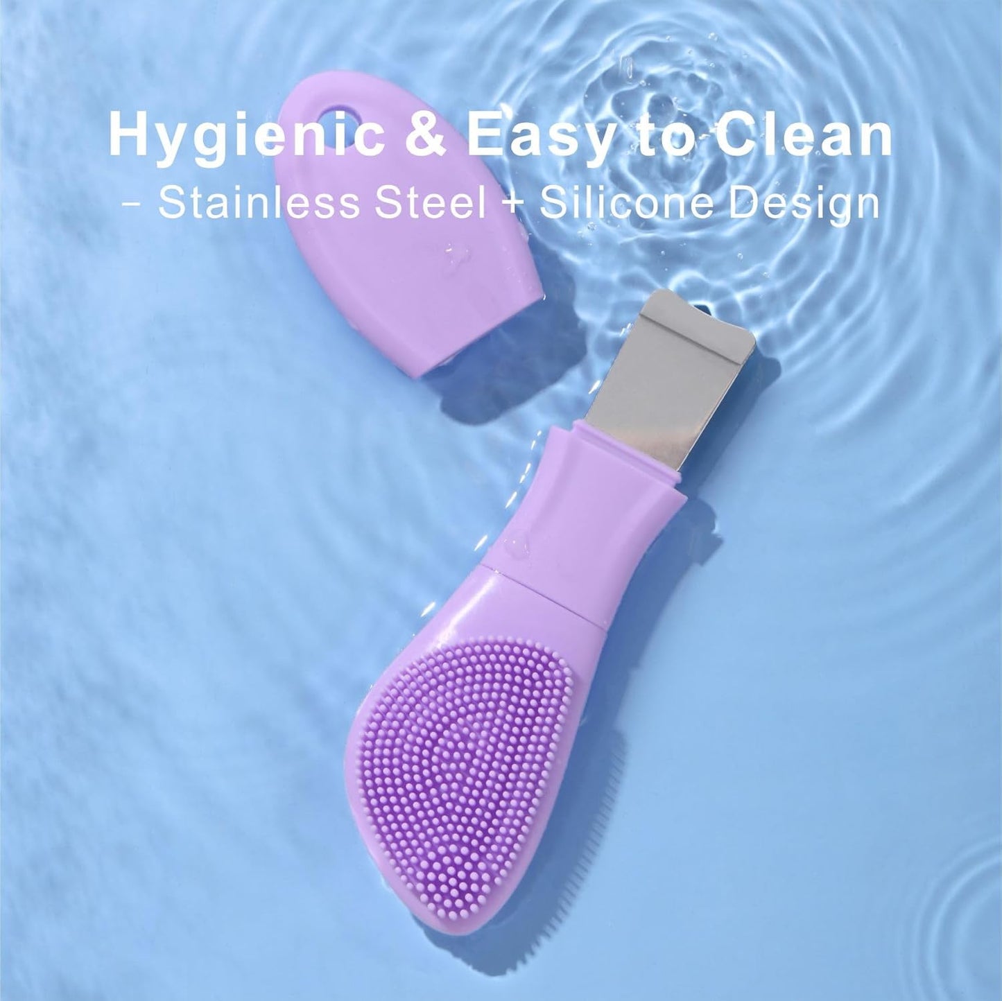 Blackhead Remover | Silicone Face Scrubber & Exfoliator for Deep Cleansing - Purple Color