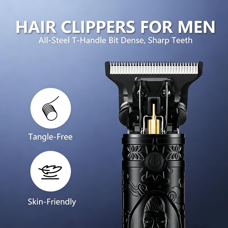 Saoilli Hair Clippers for Men, Zero Gapped Grooming Kit Cordless Rechargeable Edgers Clippers Beard Trimmer Shaving Kit with LCD Display, Easy Cleaning Travel & Home Use Gifts for Men（1 Pack）