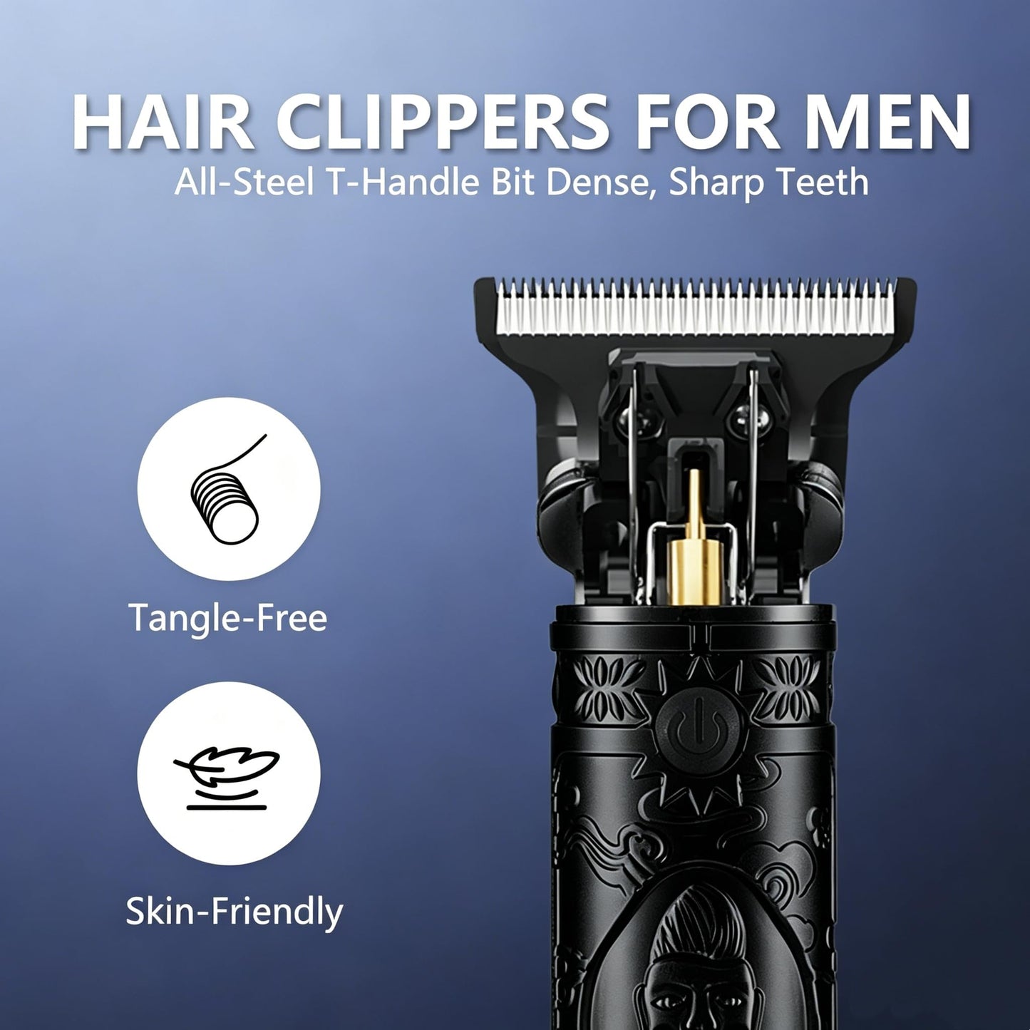 Saoilli Beard Trimmer, Cordless T-Blade Hair Clippers, Ultra Portable