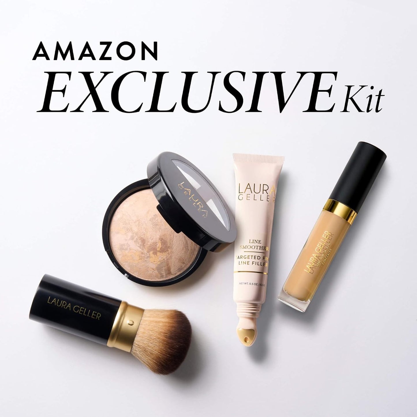 Line Smoother Full Face Kit - Fine Line Smoothing Primer, Baked Foundation & Concealer for Mature Skin | Porcelain