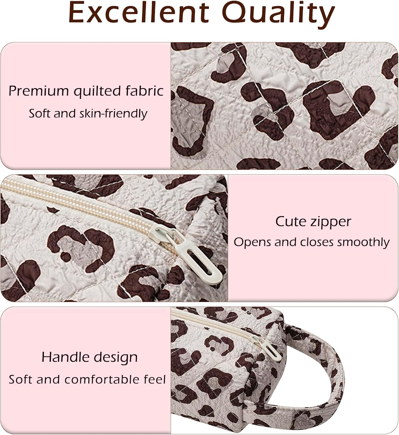 Quilted Hair Tools Travel Bag - Portable Storage Case for Shark FlexStyle & Dyson Airwrap | Leopard Print