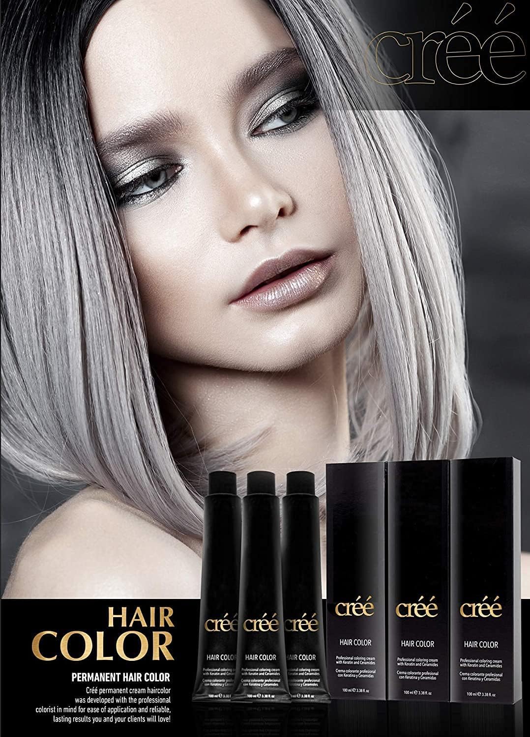 Cree Professional 1000 Bleaching Booster Hair Color | Long-Lasting Gray Coverage - 100ml (3.4 fl. oz.)