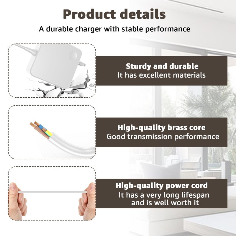 Norward Power Cord for T-Mobile 5G Internet Box Gateway Arcadyan KVD21 Adapter, Compatible with TMobile Home WiFi Internet Power Cord, White