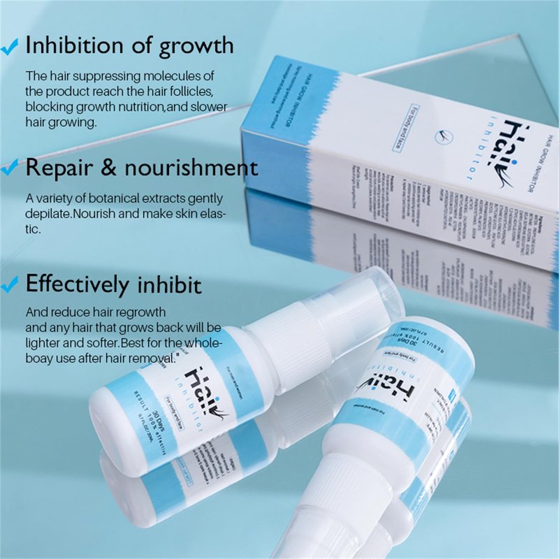 LINEDSON Hair Inhibitor Spray for Face, Non-Irritating Hair Growth Inhibitor for Women Stop Facial Hair Growth After Hair Removal for Body, Face, Underarm, Arm, Leg, Private Areas Depilatories