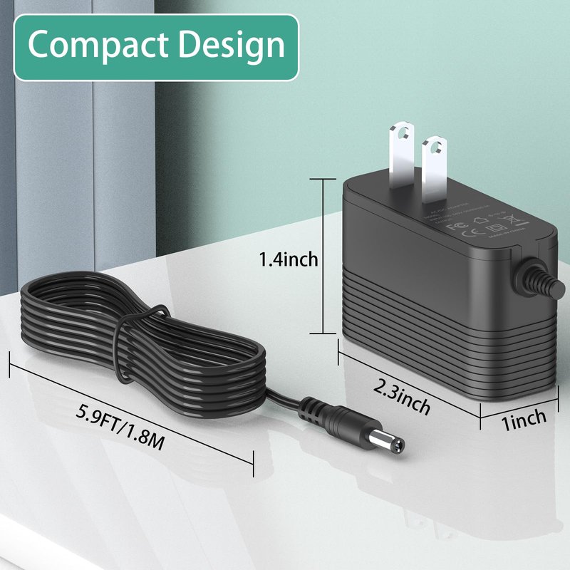 Replacement for 29.6V Battery Vacuum Cleaner Charger, 36V AC Adapter Compatible with NADALY V28 CVC-V28 29.6 Volts Battery Powered Cordless Stick Vacuum Cleaner