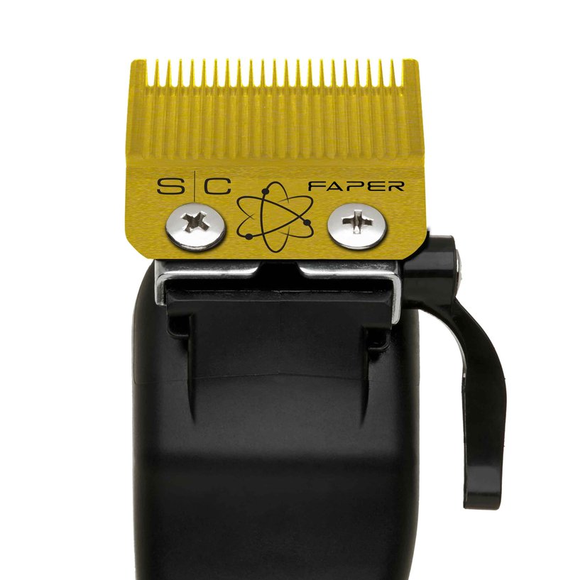 StyleCraft Replacement Fixed Gold Titanium Faper Hair Clipper Blade with Moving Slim Deep Cutter Set