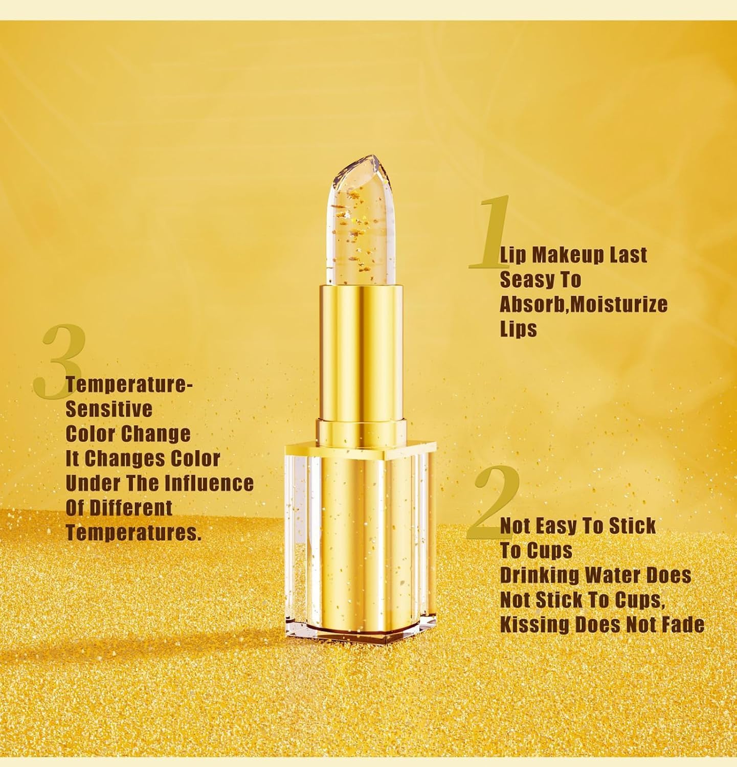 Color Changing Lipstick Set | pH Adjusting Clear Lip Gloss for Long-Lasting Hydration - 2PCS, Transferproof & 8+ Hour Wear