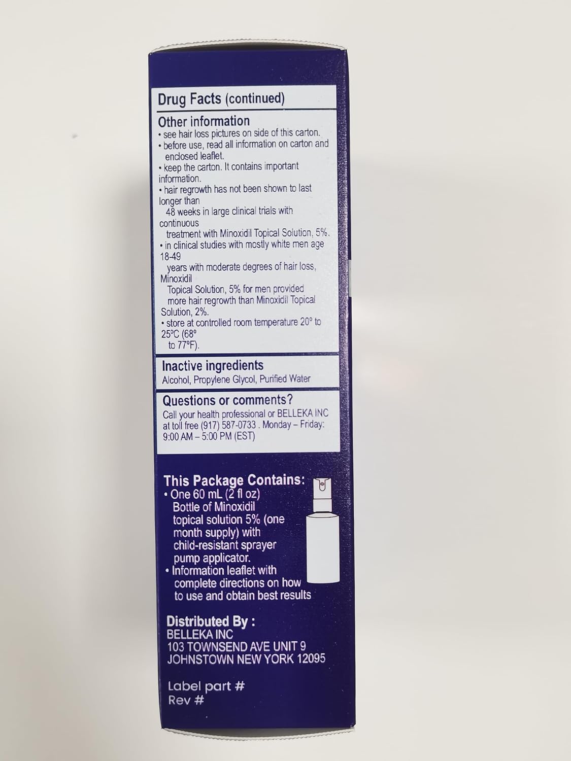 Minoxidil Hair Growth Spray - 5% Regrowth Treatment Serum for Men & Women | 60ml for Thicker, Stronger Hair
