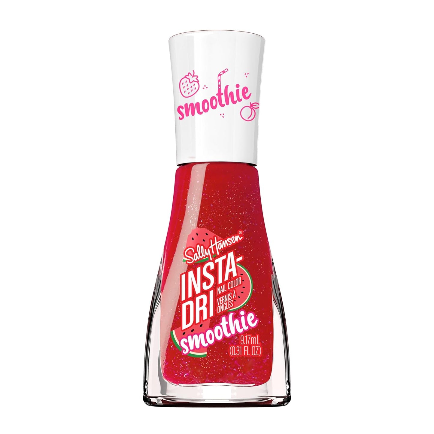 Sally Hansen Nail Polish - Dragon Fruit Crush | Quick-Dry Satin-Matte Finish, One-Coat Application, 0.31oz