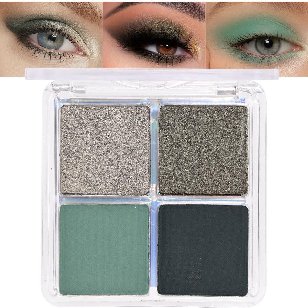 Eye Shadow Palette for Older Women - 6 Colors, High Pigment, Mini Travel Size | Green Eyes, Nude Pink, Rose Gold
