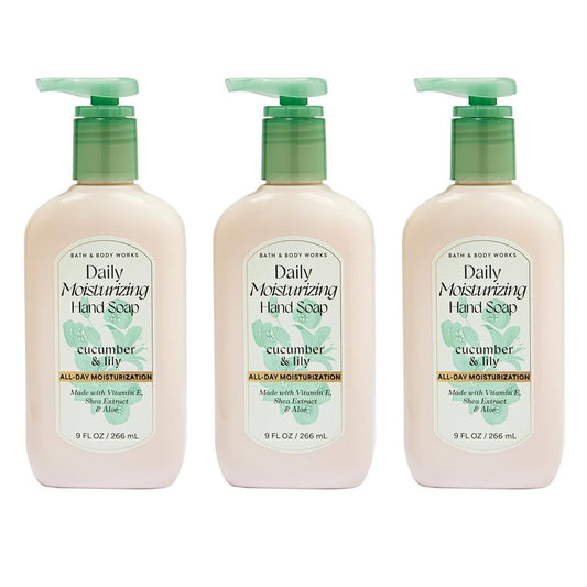 Cucumber & Lily Daily Moisturizing Hand Soap - Gentle Cleansing Formula with Shea & Aloe | 3-Pack
