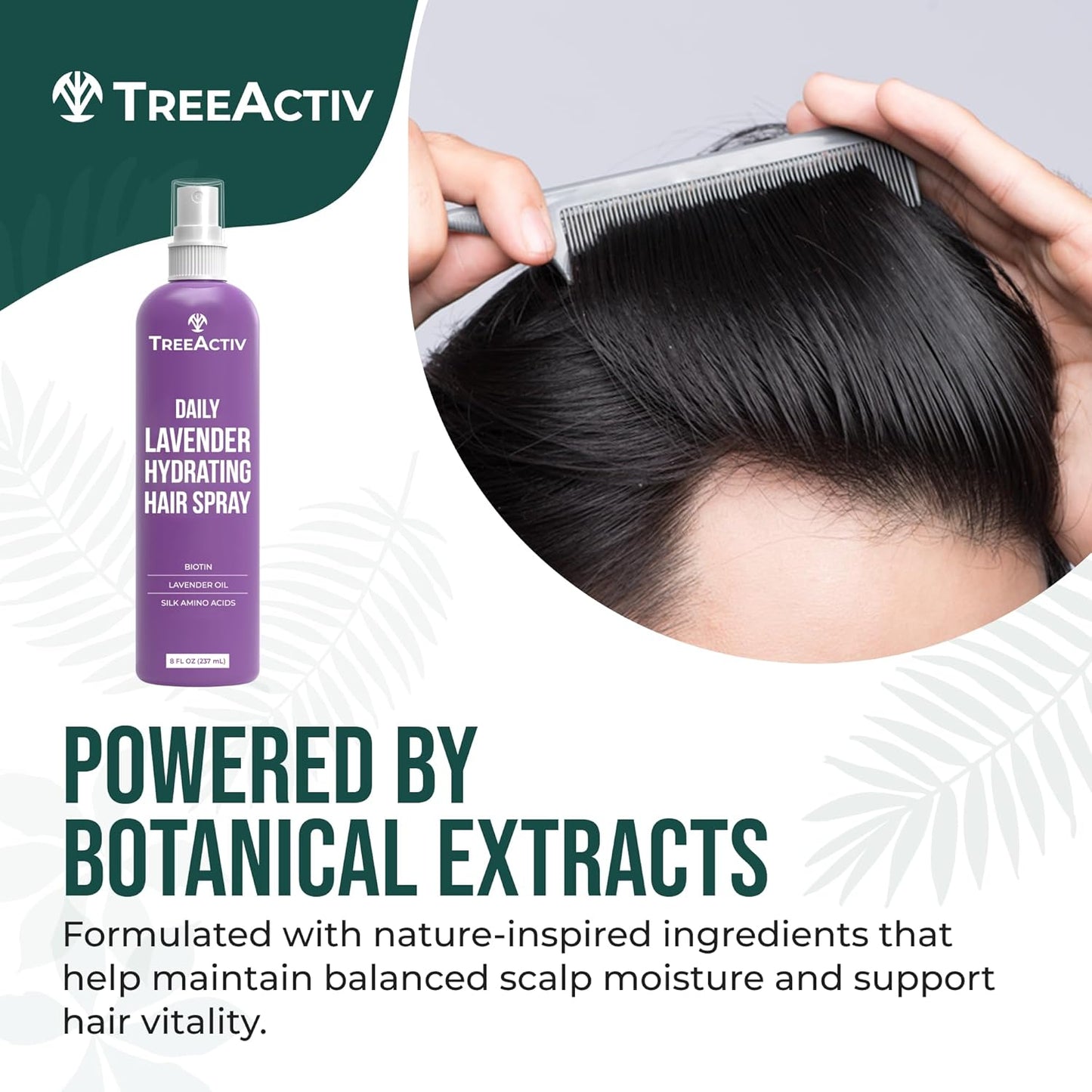 Nourishing Hair Growth Spray - Biotin & Lavender Oil for Fuller, Softer Hair | Lightweight Leave-In Formula, 8 fl oz