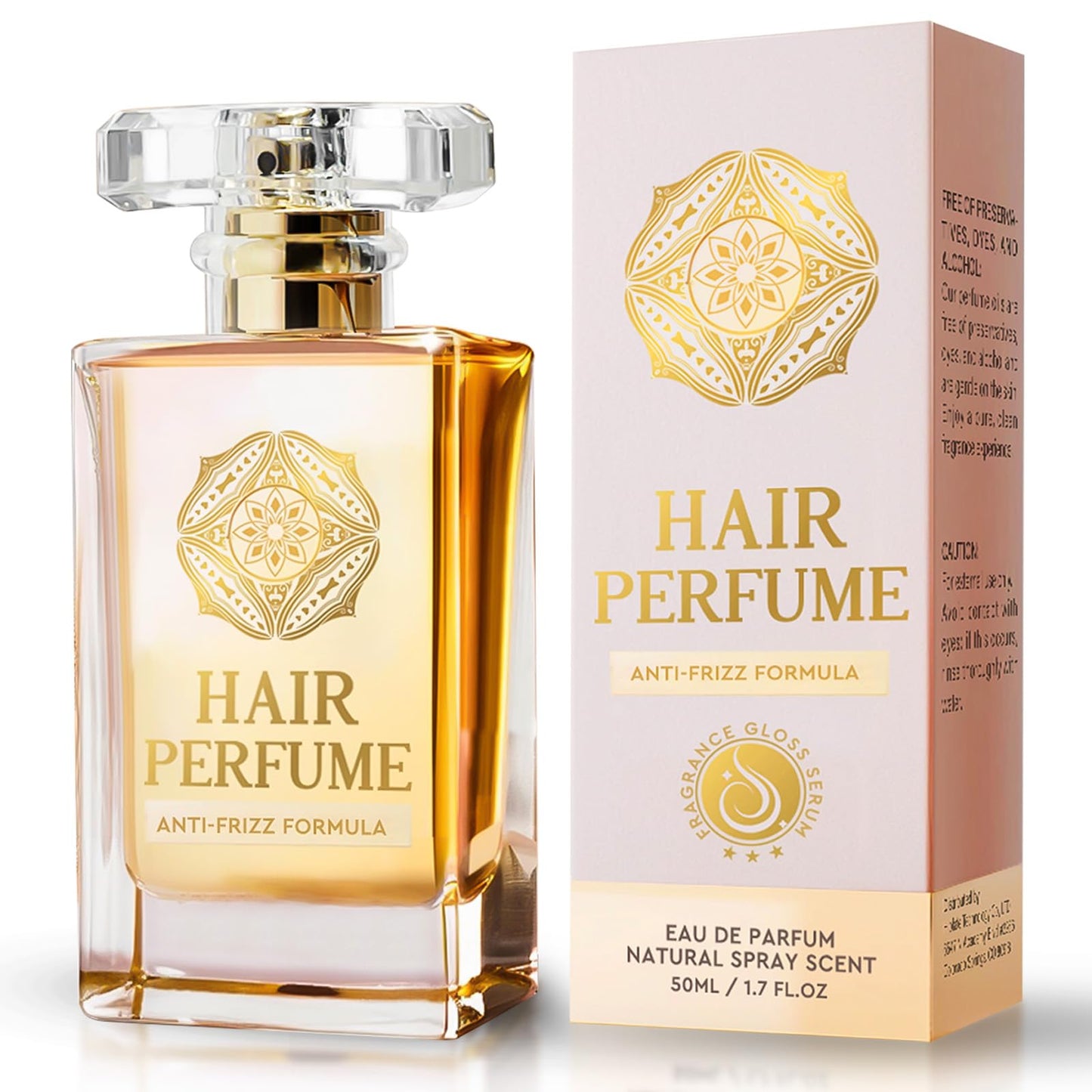 TDZLDM Hair Perfume, Natural Scented Pheromones Perfumes for Women, 50ml Leave-In Conditioning Spray for Dry & Frizzy Hair, Long Lasting Fragrance & Smoothing Spray