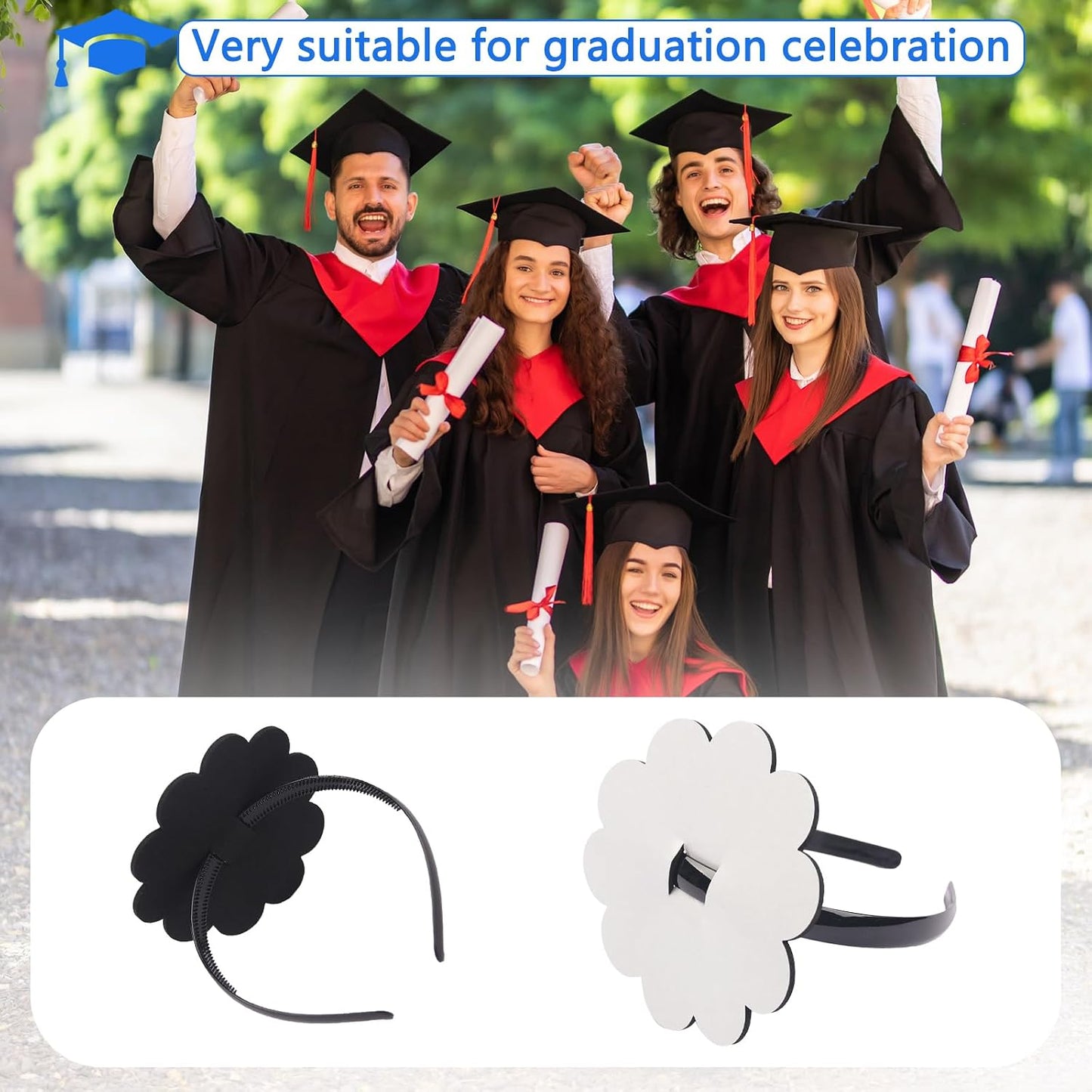 Graduation Cap Headband - Soft Elastic Anti-Slip Band for Men & Women | Perfect Graduation Gift & Ceremony Accessory