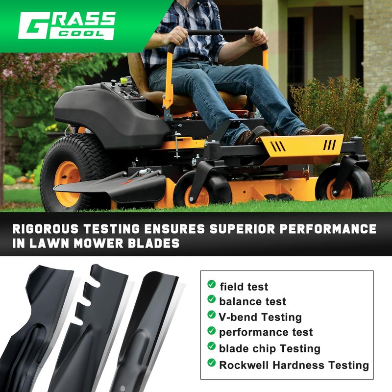 Grasscool 52 inch Mower Blades Replace Scag Ferris 482878 5101756s for Patriot Liberty Tiger Cat Freedom 52'' Deck Zero Turn 5021227 5101756