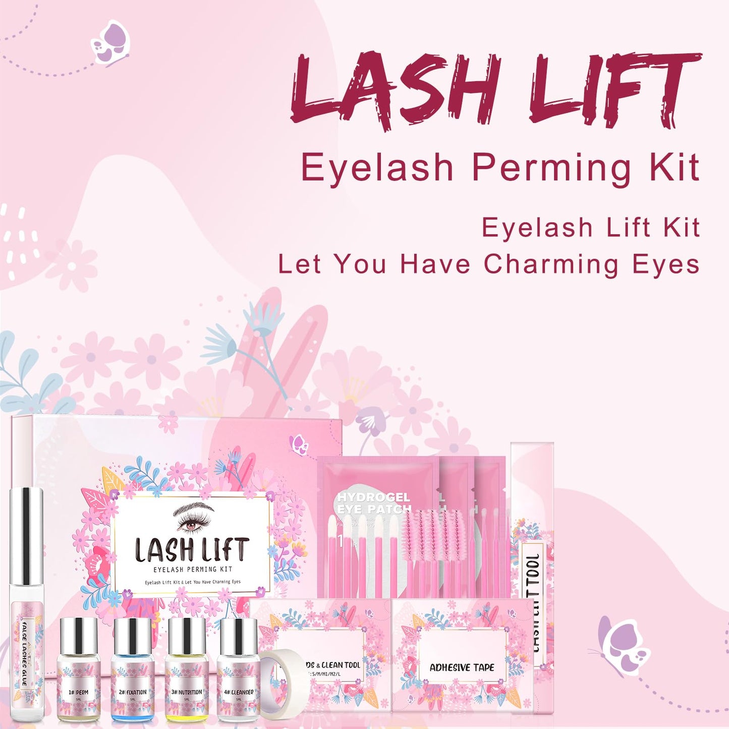 Lash Lift Kit, Eyelash Lift Kit, Professional Eyelash Extensions,Semi-Permanent Curling Lash Perm Kit, Long Lasting Wave Lash Curling for Home or Salon Use Beautify Your Lashes