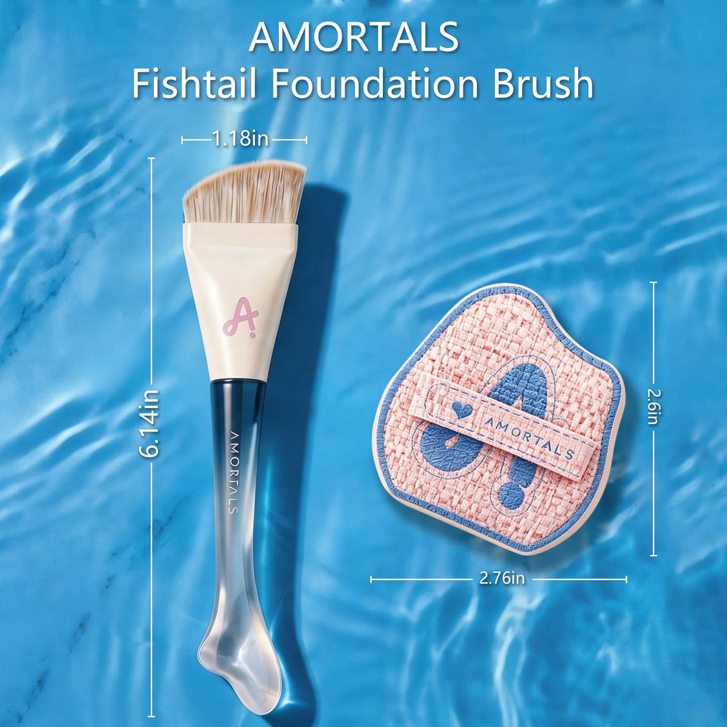 Ultra-Thin Flat Foundation Brush - Professional Makeup Tool for Liquid & Cream | Streak-Free Blending, Soft Synthetic Bristles