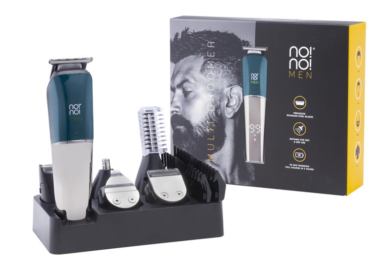 no!no! Men's Multi Groomer All-in-One, for Face and Body Hair Trimmer, Electric Shaver & Nose Ear Trimmer; Full Manscaping – Rechargeable